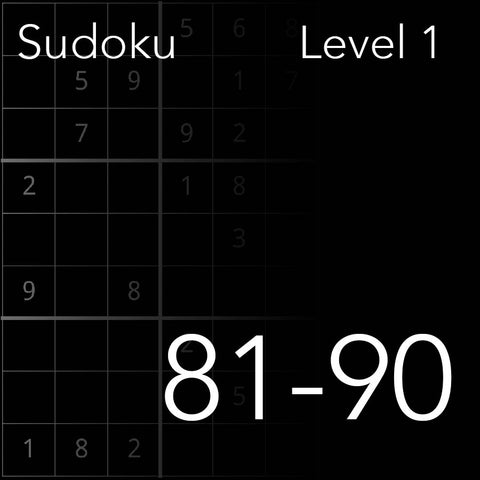 Sudoku level 81-90