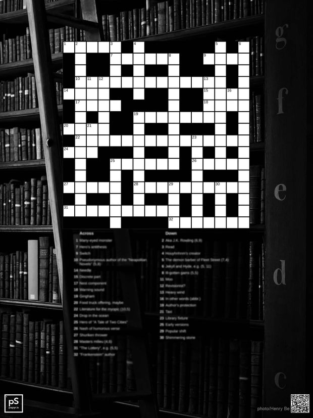 Downloadable Books Crossword Puzzle for remarkable tablet