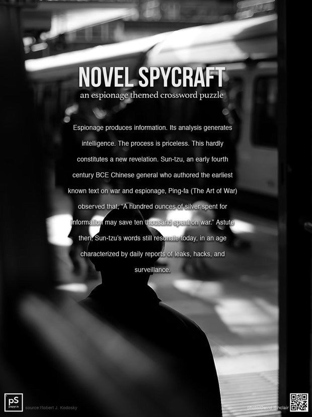 Novel Spy Craft Crossword