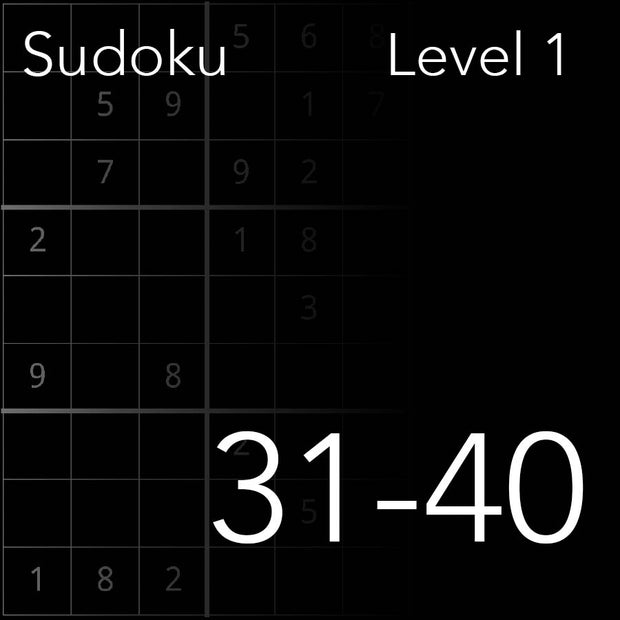 Sudoku level 31-40