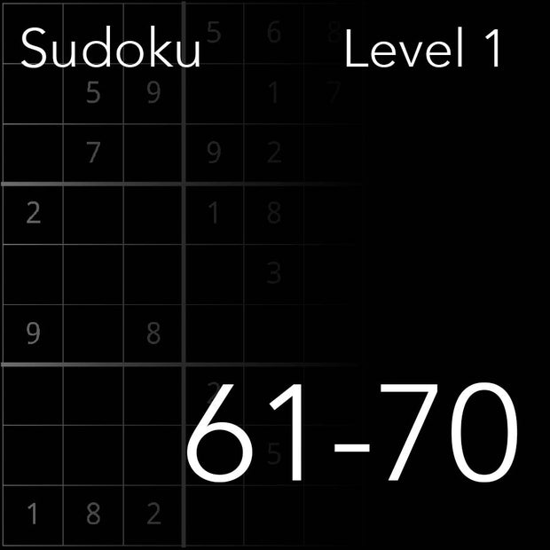 Sudoku level 61-70