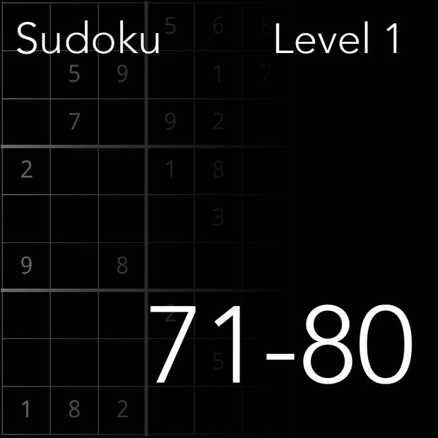 Sudoku level 71-80